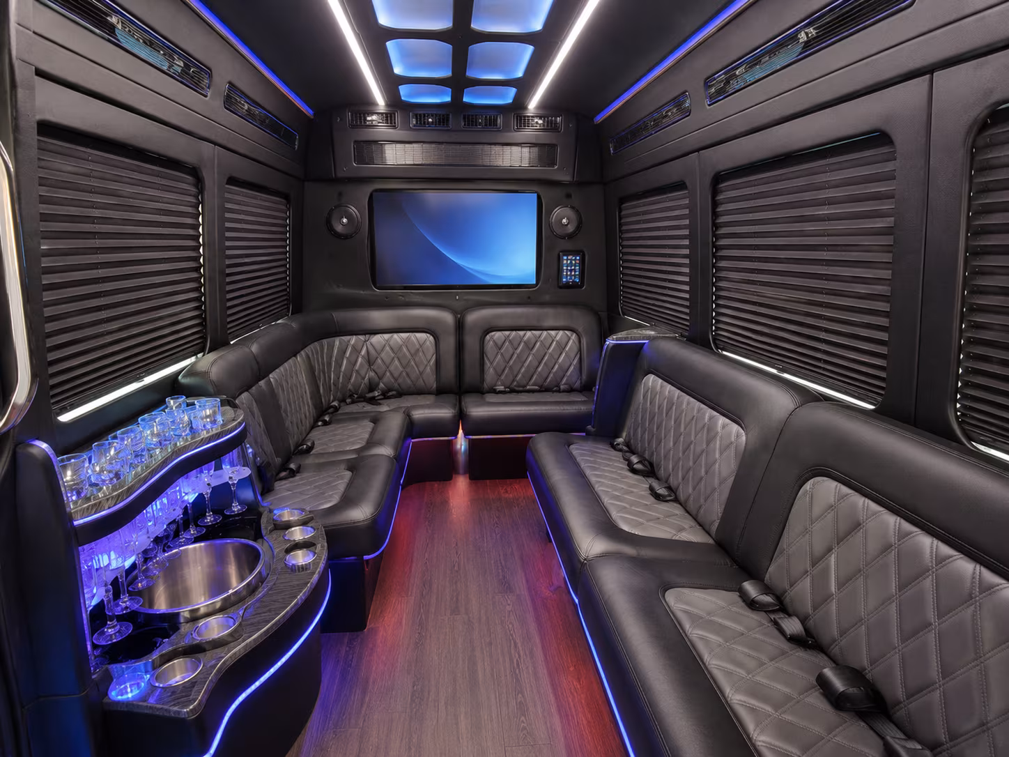 merced party bus interior