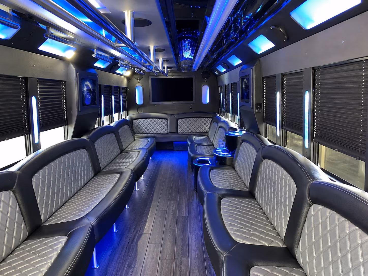 white and black party buses available for merced prom night request your color early